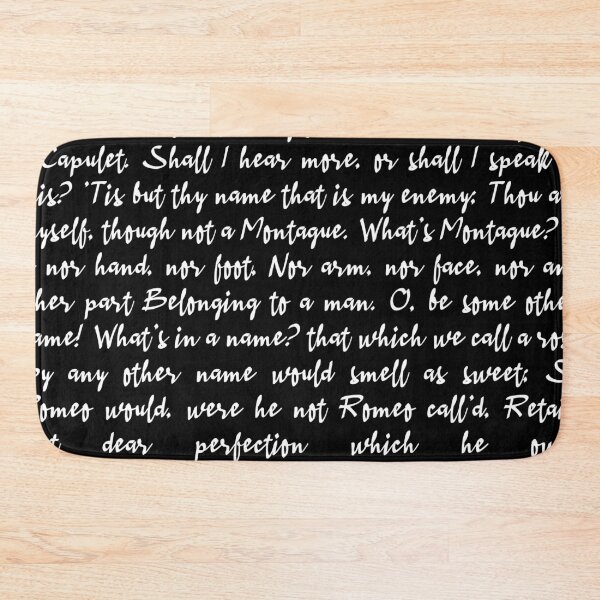 Item preview, Romeo and Juliet 'What's in a name' Cursive Text White designed and sold by Sarah Lopez.