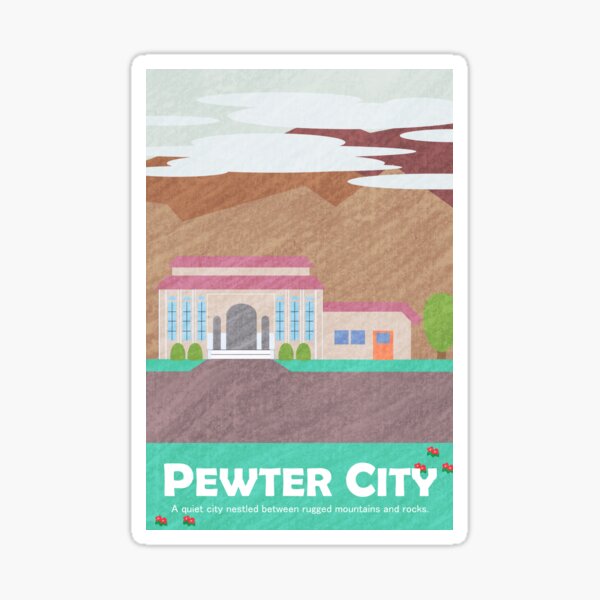Item preview, Kanto Town - Pewter City Print designed and sold by browniegamer.