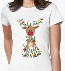 Adorable Reindeer Women's Fitted T-Shirt