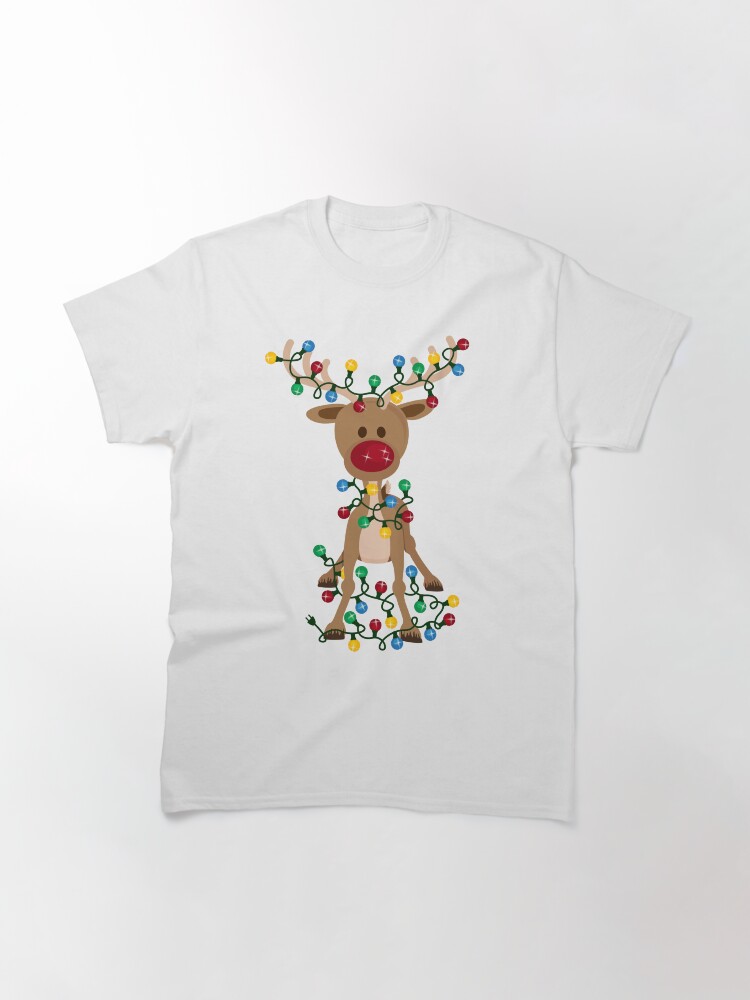 Thumbnail 3 of 7, Classic T-Shirt, Adorable Reindeer designed and sold by mightyawesome.