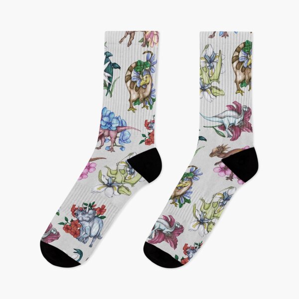 Item preview, Dinosaur Floral Pattern designed and sold by itsybitsybug.
