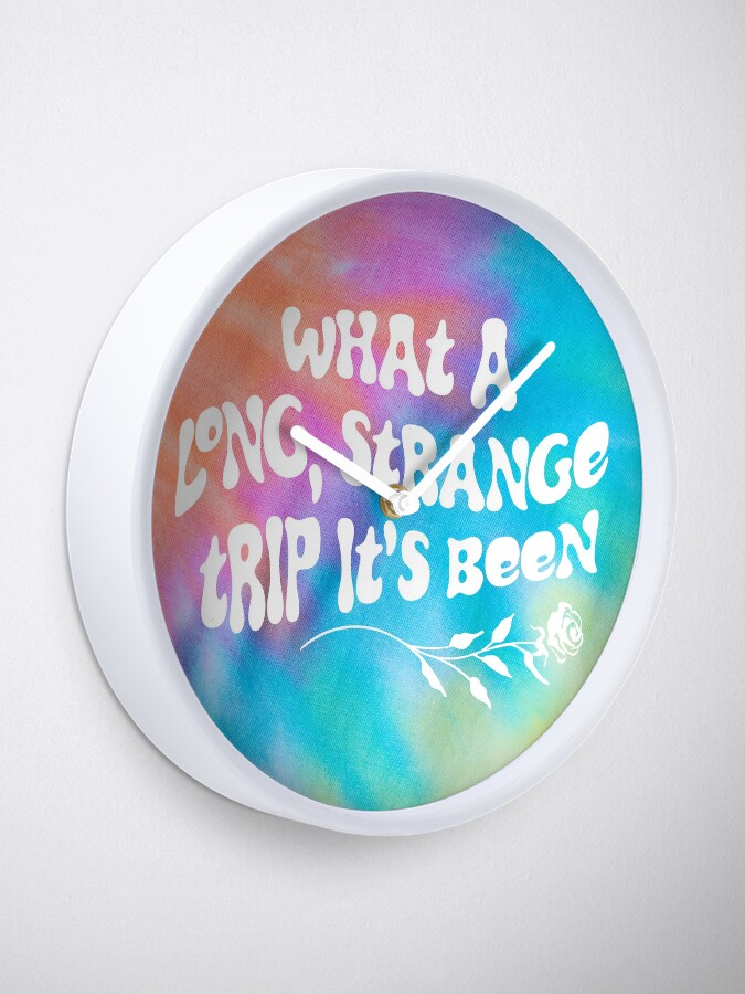 Alternate view of Tie Dye - What a Long Strange Trip It's Been Clock