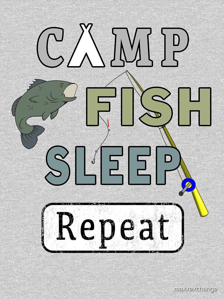 Thumbnail 3 of 3, Tank Top, Camp Fish Sleep Repeat Campground Charter Slumber. designed and sold by maxxexchange.