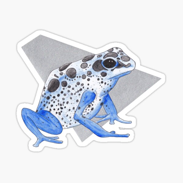Blue Dark Frog Sticker
