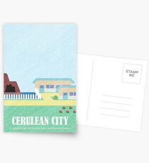 Kanto Towns - Cerulean City Postcards