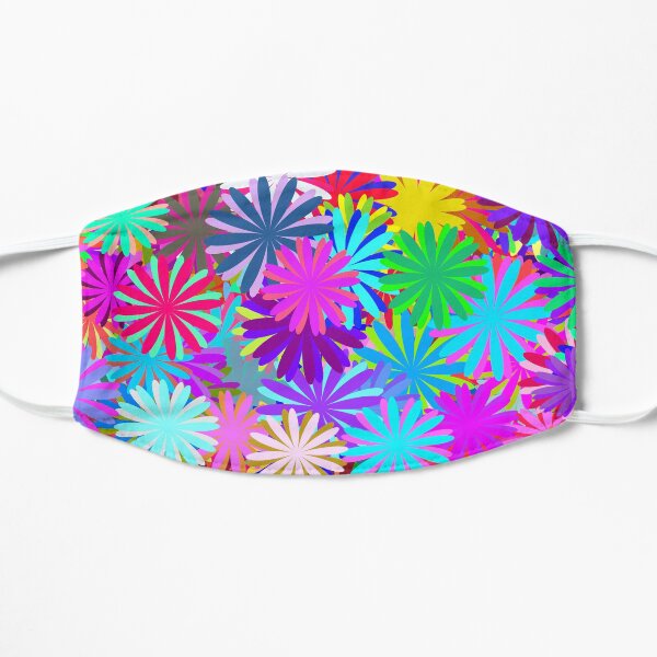 Meadow of Colorful Daisies Flat Mask