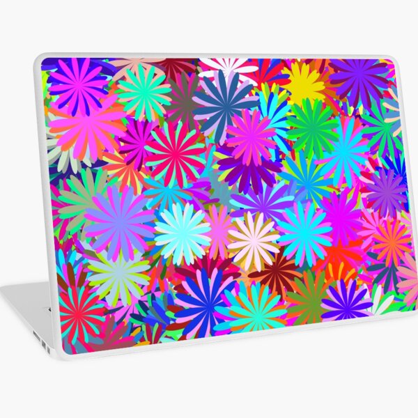 Meadow of Colorful Daisies Laptop Skin