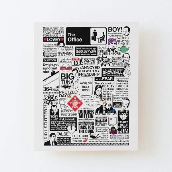 Wise Words From The Office - The Office Quotes (Variant) Wood Mounted Print