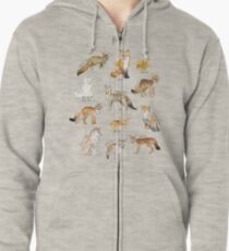 Foxes Zipped Hoodie