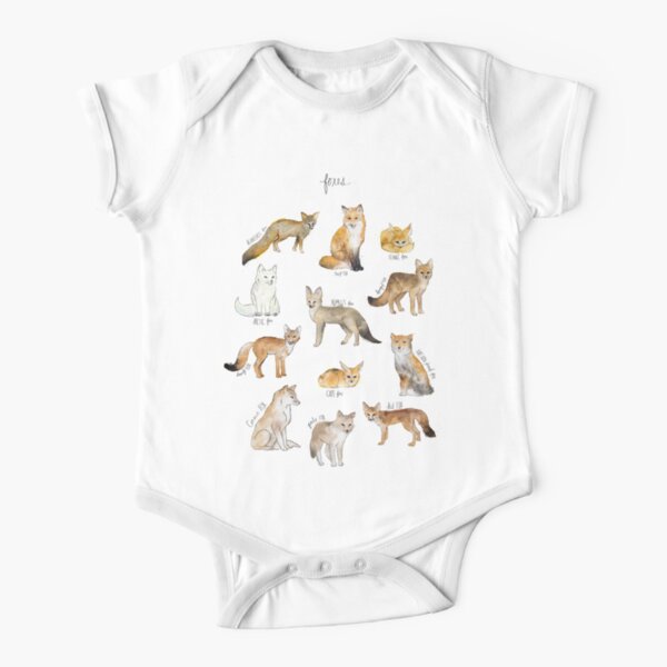 Foxes Short Sleeve Baby One-Piece