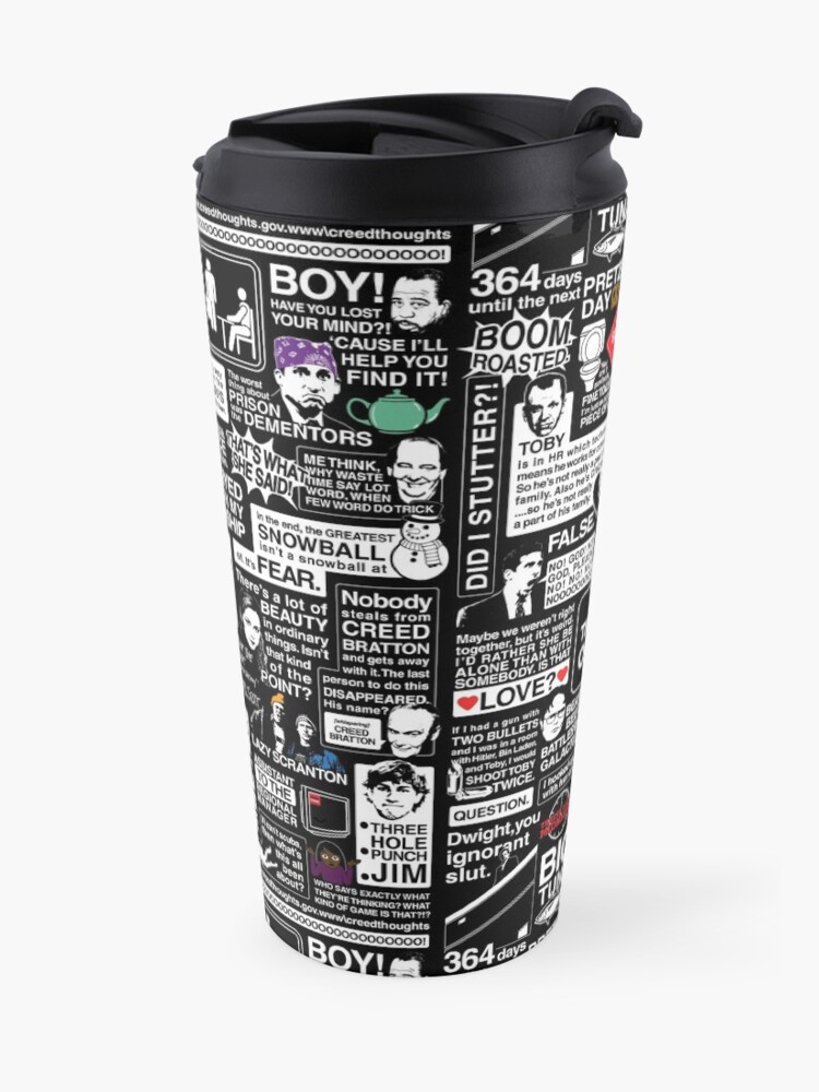 Alternate view of Wise Words From The Office - The Office Quotes Travel Coffee Mug