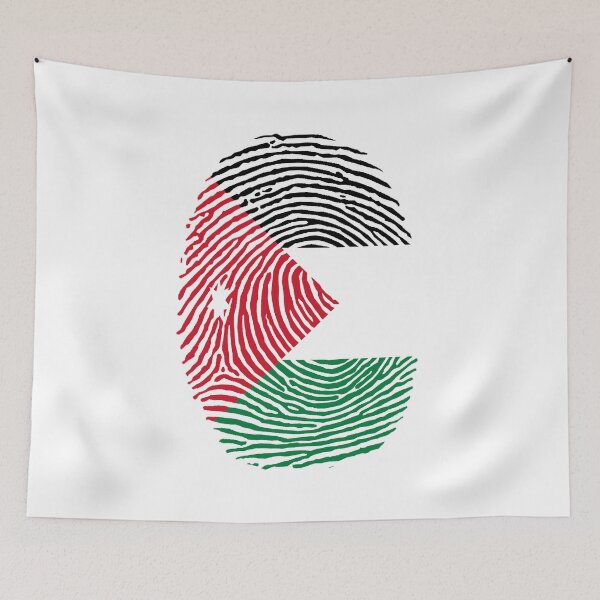 Item preview, Jordan Fingerprint on Flag Stylish Design designed and sold by ArabCorner.