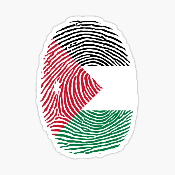 Jordan Fingerprint on Flag Stylish Design Sticker