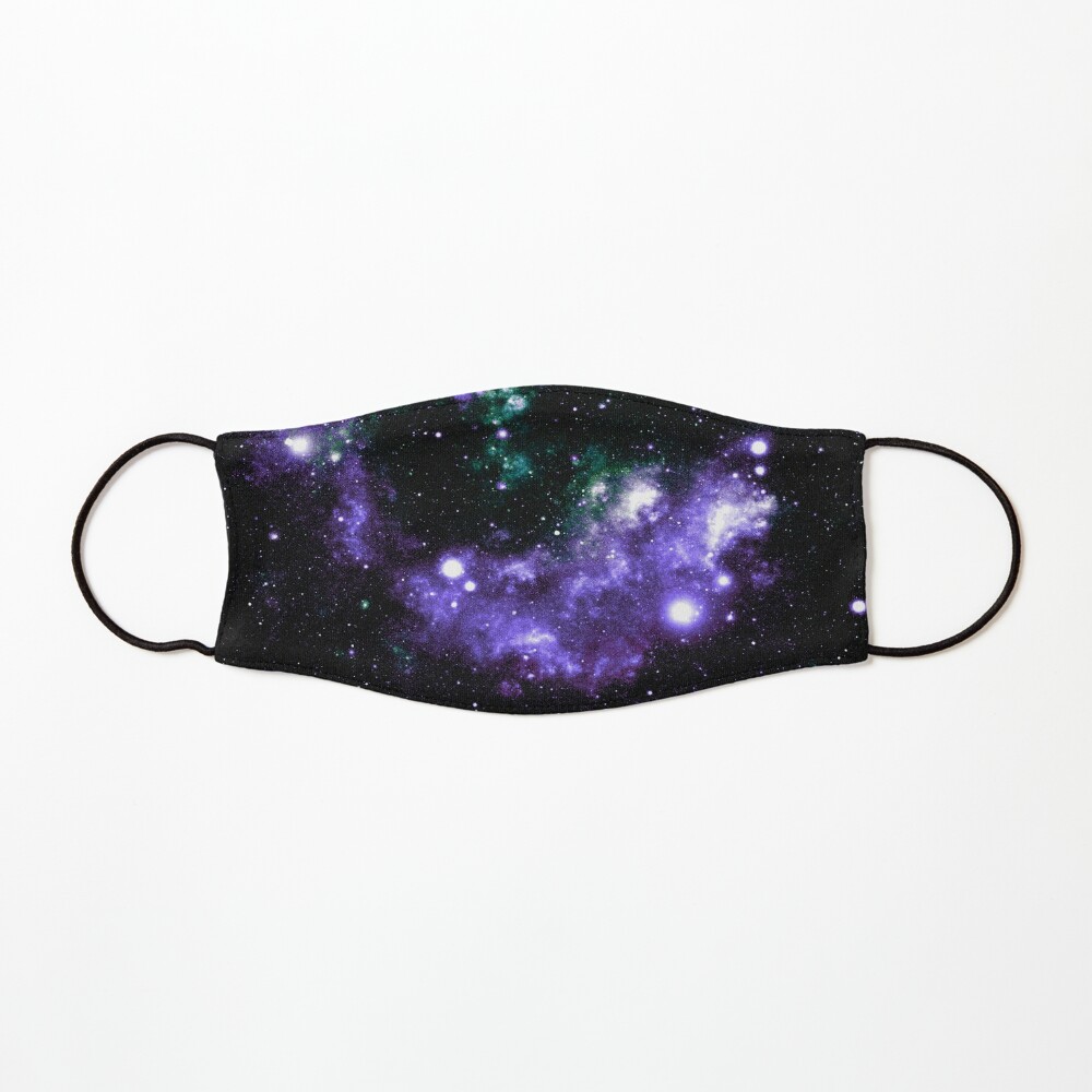  Galaxy Nebula Purple Teal Green  Mask