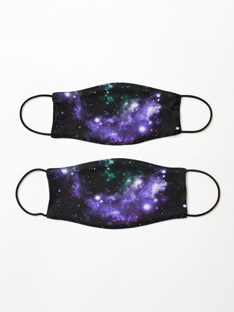 Alternate view of Galaxy Nebula Purple Teal Green Mask