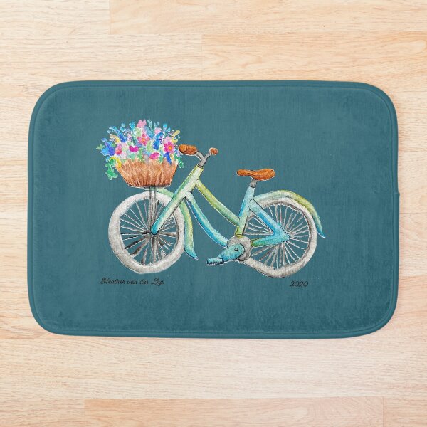 Artikelvorschau, Frühlings Vintage Fahrrad | Aquarellillustration entworfen und verkauft von Heather van der Dys.