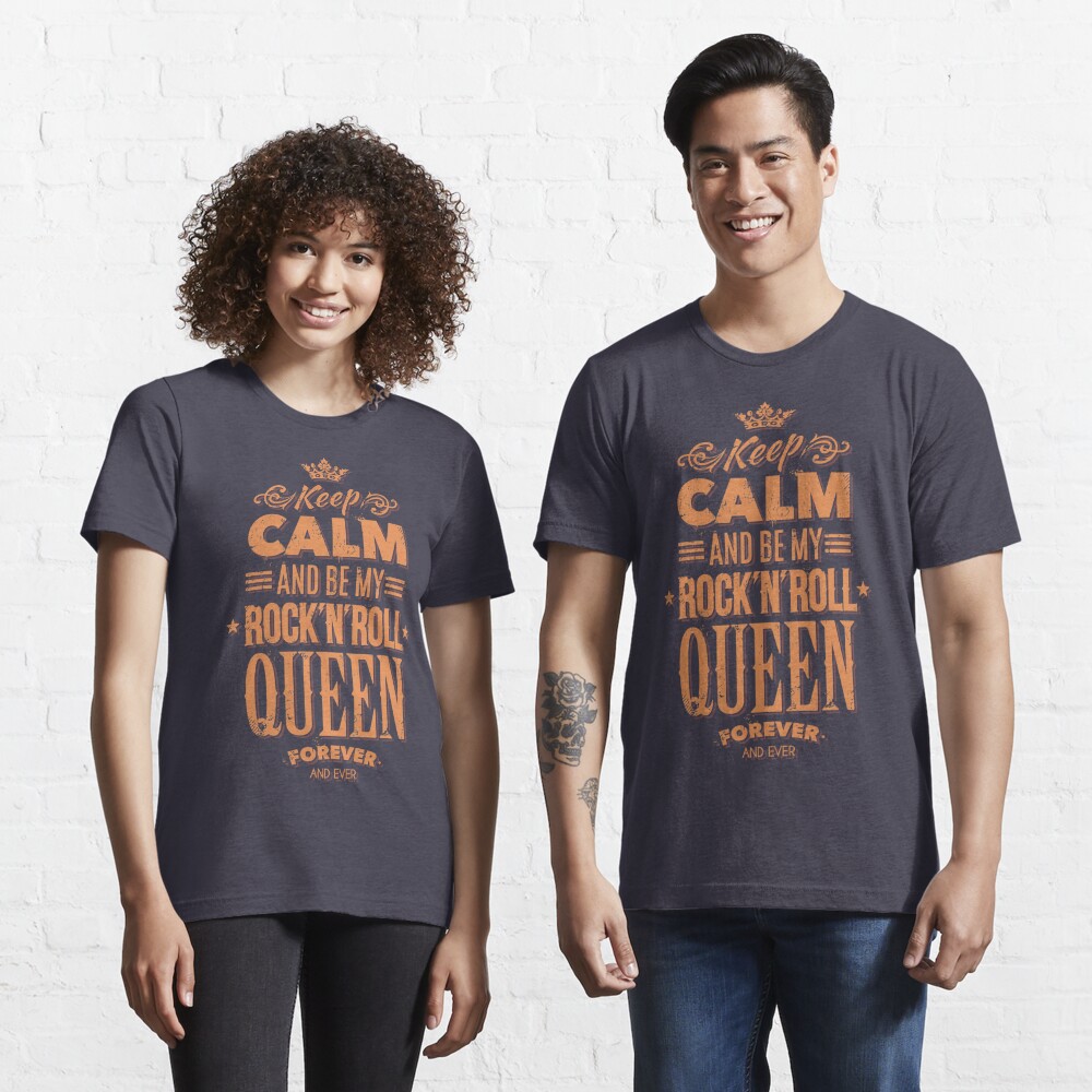 Keep Calm And Be My Rock-n-roll Queen Typography. Grunge Poster