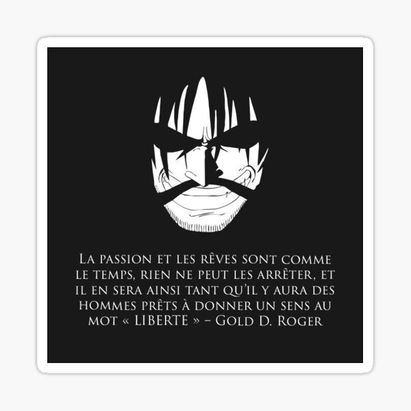 Gol D Roger Quotes Gold.d.rodger Quote - One Piece" Sticker By Kyumi12 | Redbubble