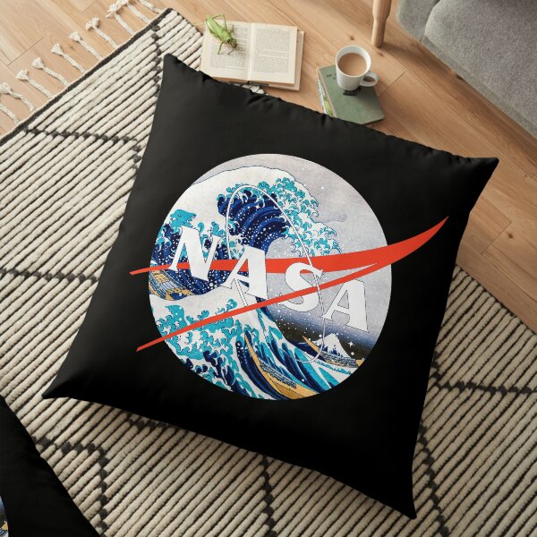 The Great Wave Off Chikyū Floor Pillow
