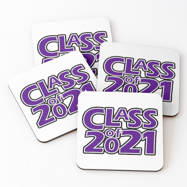 Artikelvorschau, Grad Class of 2021 Purple with a White Border entworfen und verkauft von gkillerb.