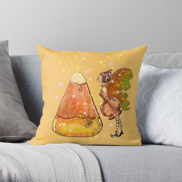 Kindy The Candy Corn Ball Fairy™ Throw Pillow