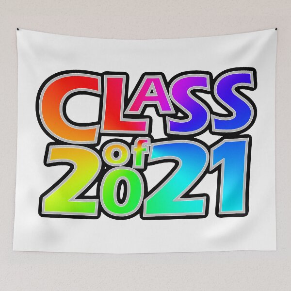 Item preview, Grad Class of 2021 Rainbow with a Silver Border designed and sold by gkillerb.