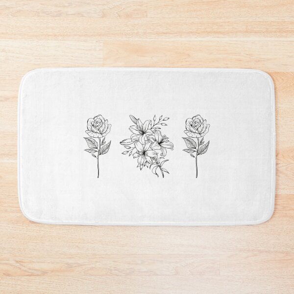 Item preview, black floral wall art  designed and sold by ZAK TAH.