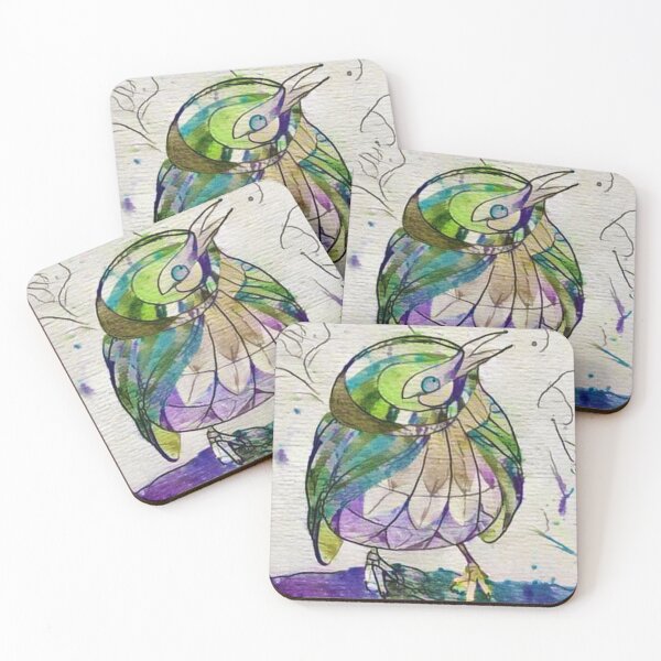 Item preview, Colour Bird Ink Wash Water Colour designed and sold by ninasilver.