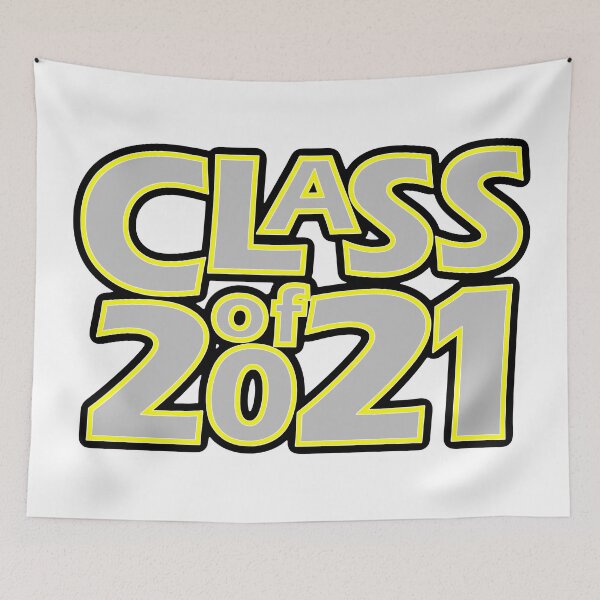 Item preview, Grad Class of 2021 Silver with a Bright Yellow Border designed and sold by gkillerb.