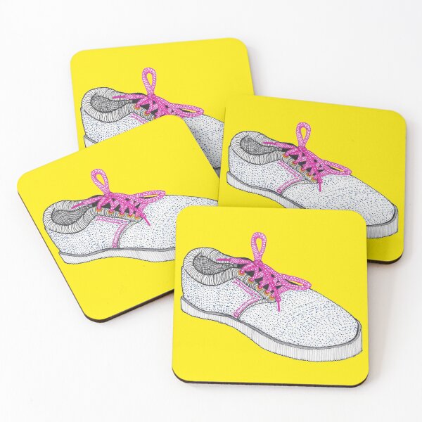 Item preview, Skate Shoes in Pink Ink on Yellow designed and sold by Theokotos.