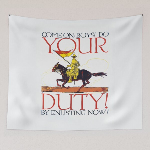 Item preview, Come On Boys! Do Your Duty! By Enlisting Now! - WWI Recruiting designed and sold by warishellstore.