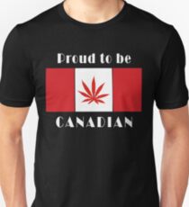 Canadian Flag Weed Unisex T-Shirt