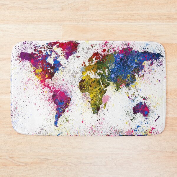 Item preview, world map art  designed and sold by millamix.