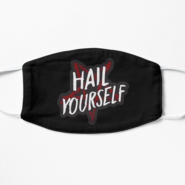 Hail Yourself Last Podcast On the Left Fan Art Occult Pentagram Hail Satan LPOTL Flat Mask
