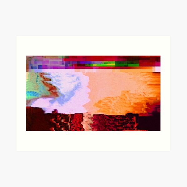 Video Glitch 3 Art Print