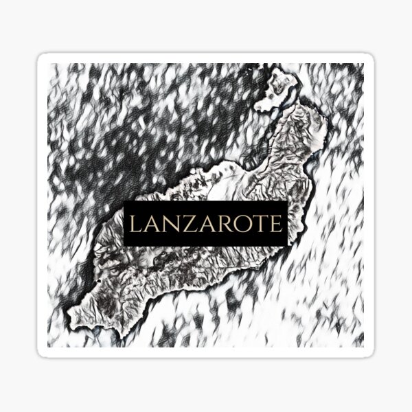 Lanzarote Black and White Art by SmileMoreAgain Sticker