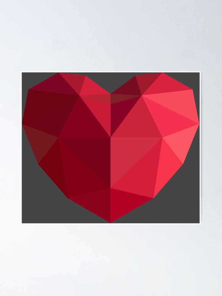 Thumbnail 1 of 3, Poster, Heart angular designed and sold by Gezwompl.