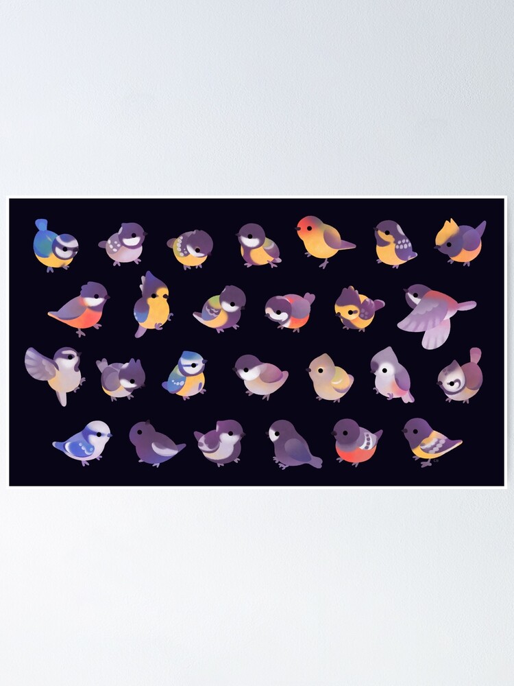 Alternate view of Little bird (Paridae) - dark Poster
