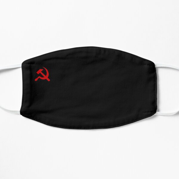 Communisme Logo Rouge Noir Masque sans plis