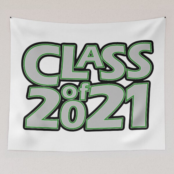 Item preview, Grad Class of 2021 Silver with a Green Border designed and sold by gkillerb.