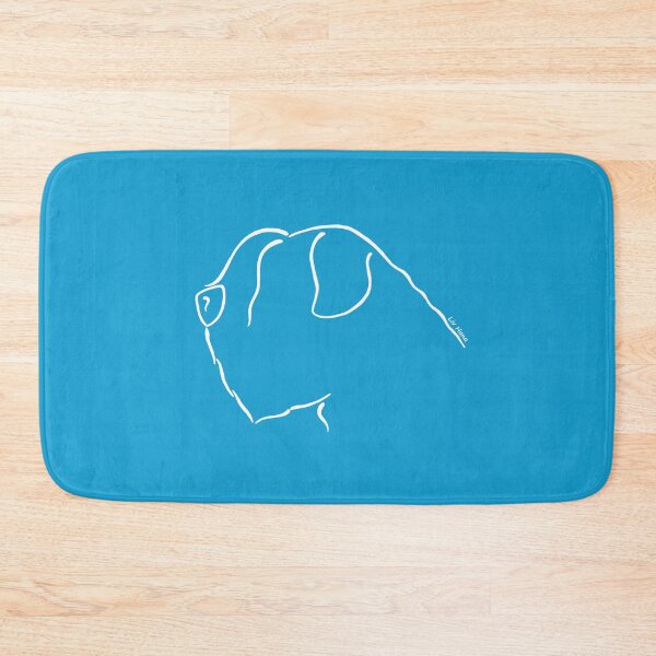 Item preview, Bouvier des Flandres silhouette outline white designed and sold by LivHana.