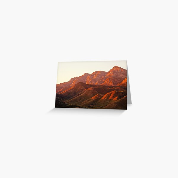 Last Sunlight on Wilpena Range Greeting Card