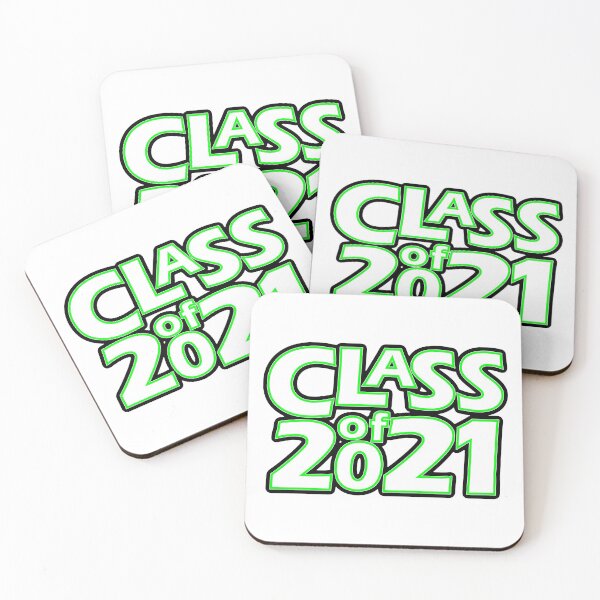 Artikelvorschau, Grad Class of 2021 White with a Bright Green Border entworfen und verkauft von gkillerb.