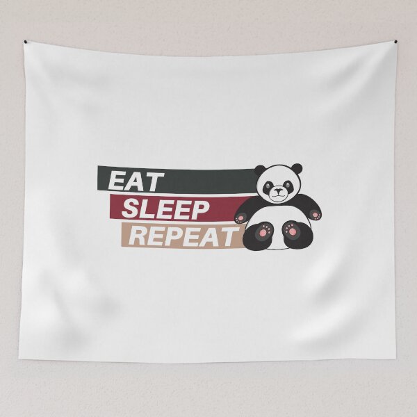 Item preview, Eat Sleep Repeat Cute Panda  designed and sold by zeezy 007.