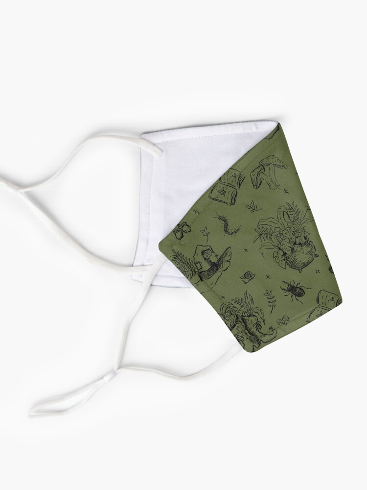 Alternate view of Rustic Garden Witch in Olive Mask
