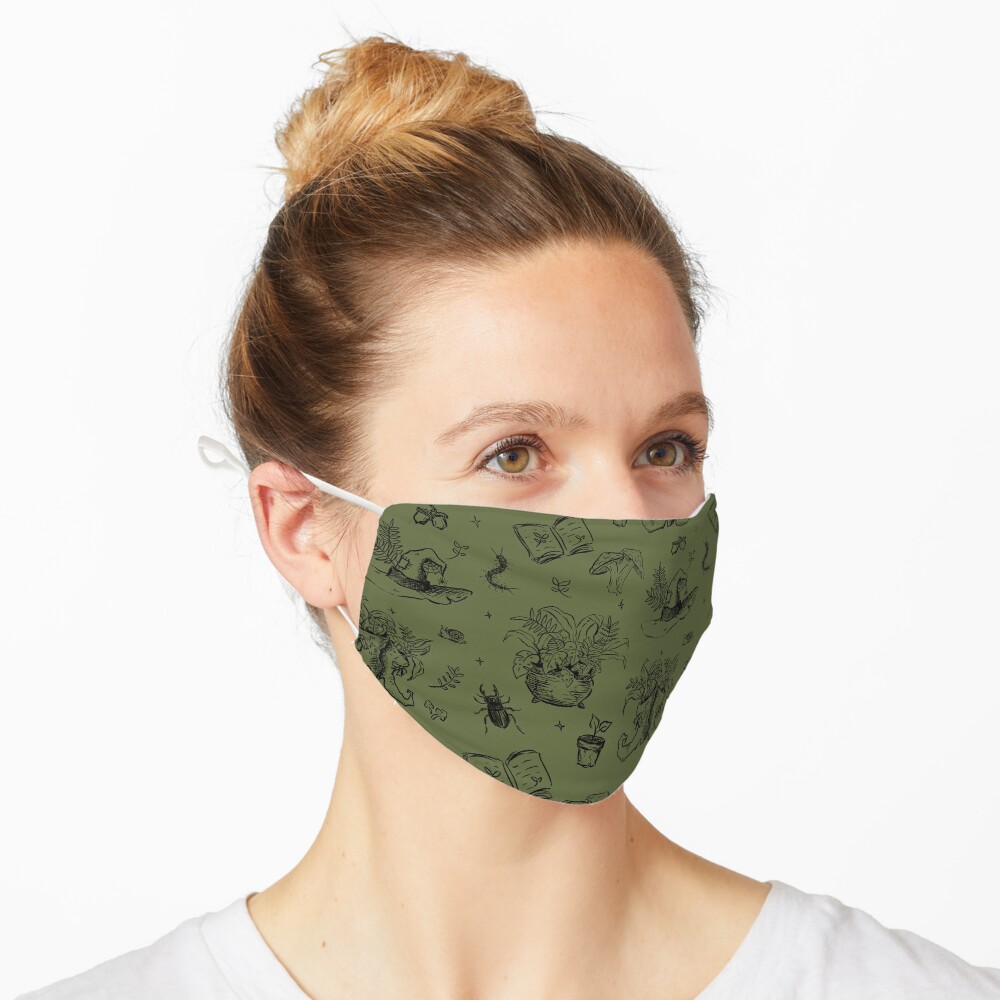 Rustic Garden Witch in Olive Mask