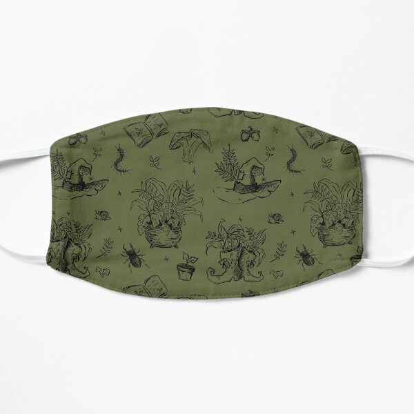 Rustic Garden Witch in Olive Flat Mask
