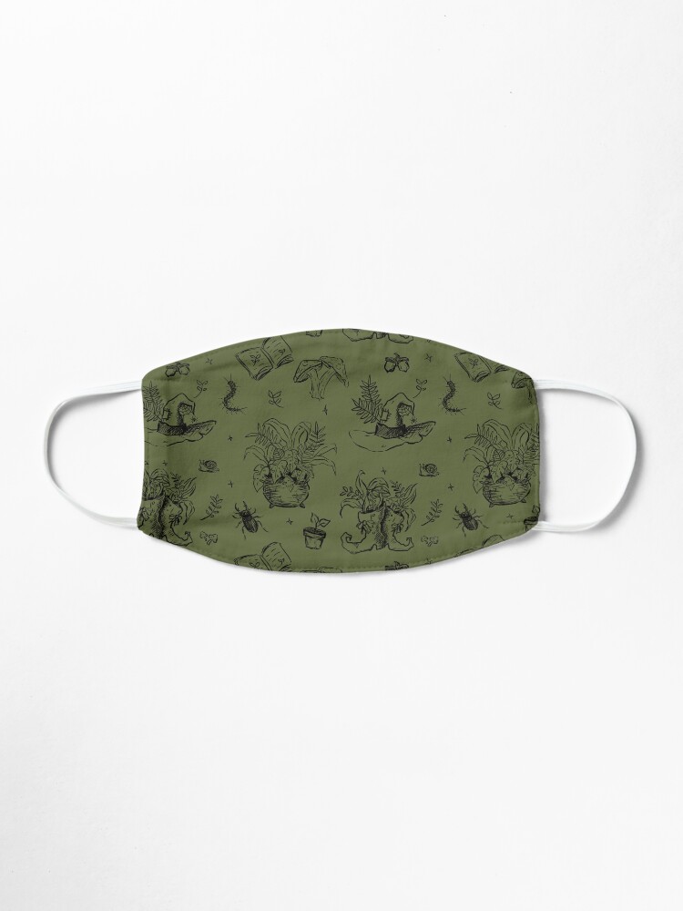 Alternate view of Rustic Garden Witch in Olive Mask