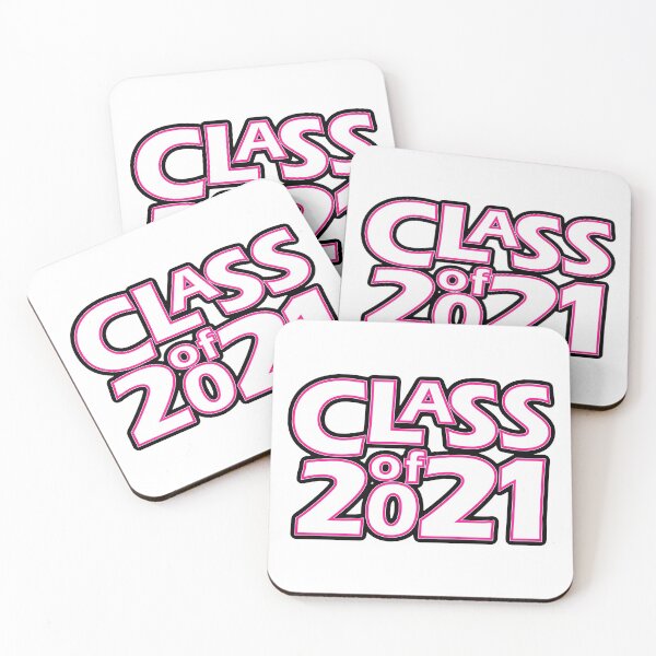 Item preview, Grad Class of 2021 White with a Dark Pink Border designed and sold by gkillerb.
