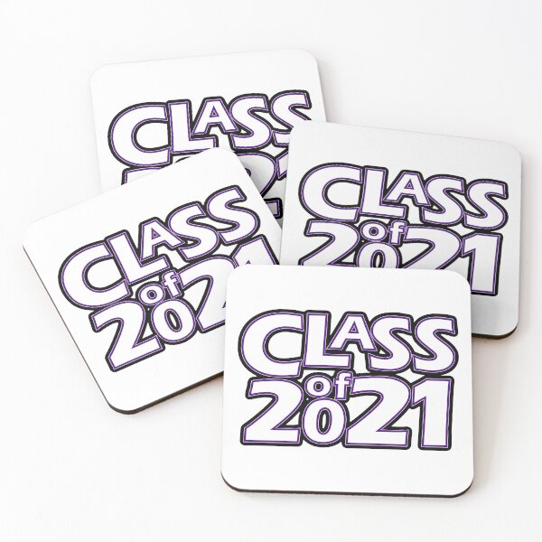 Item preview, Grad Class of 2021 White with a Dark Purple Border designed and sold by gkillerb.